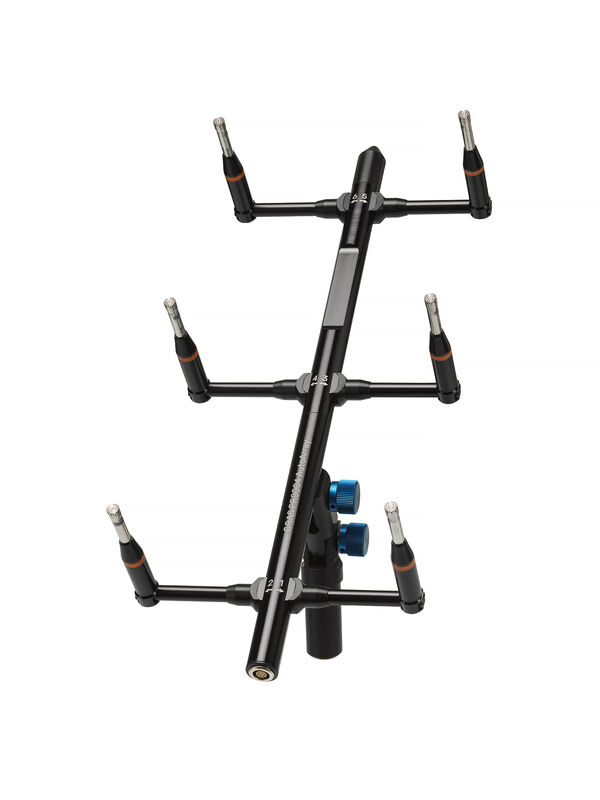 Isolated image of the GRAS PR0004 AutoArray (6 pairs of microphones) used for advanced noise and sound measurement during In-Cabin Acoustic Testing