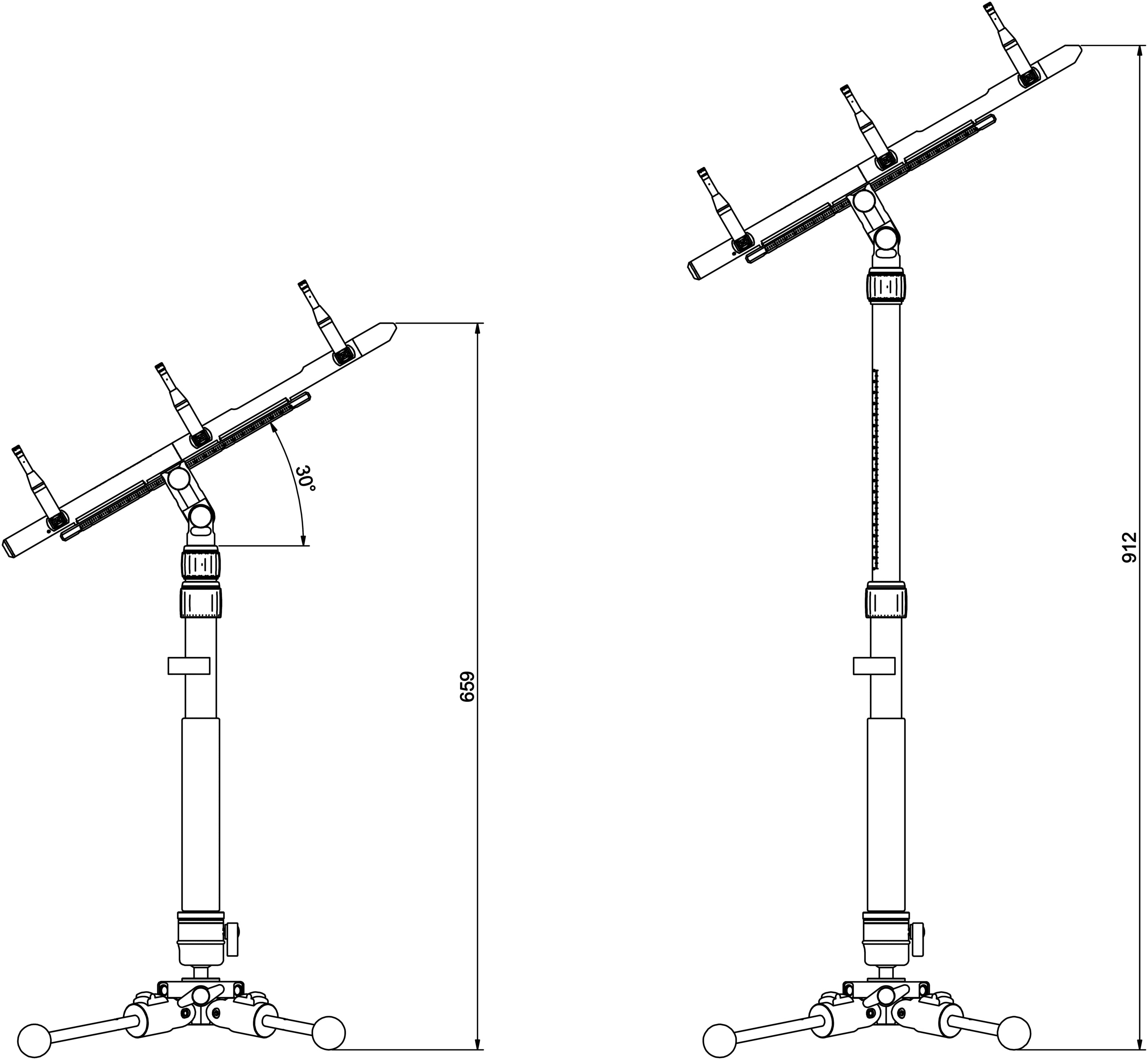 Adjustment angles and mounting specifications for the AES Automotive Array Microphone