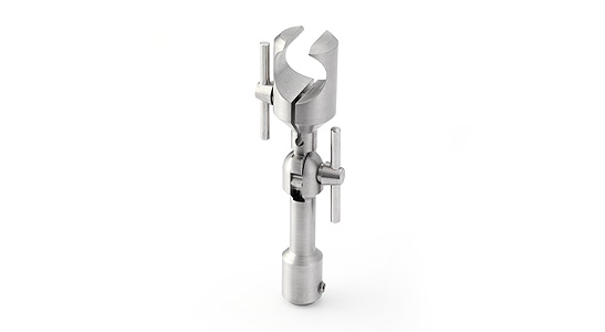GRAS RA0093 1/2" 5-Click Microphone Holder, Stainless Steel